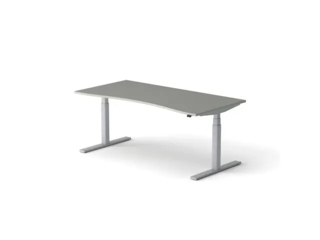 Elektrisch ihv bureau HxBxD 640-1300x1800x900/800mm blad grijs