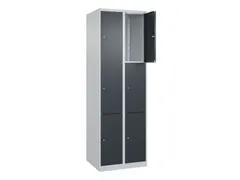 lockerkast,HxBxD 1850x600x500mm,2x3vakken,vak B 300mm,cil.-slot