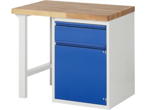 werkbank,RAL 7035/RAL 5010,HxBxD 890x1000x700mm,beukblad