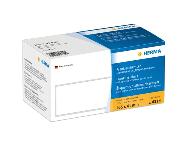 HERMA 4314 Frankeeretiketten los 165x41mm 1000 stuks