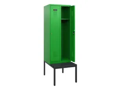locker met bank,HxBxD 1950x600x815mm,2vak,vak B 300mm,cilinderslot