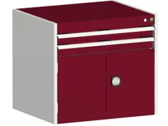 ladekast HxBxD 700x800x750mm 2laden RAL7035 front RAL3004
