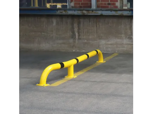 inrijhulp,HxL 280x2800mm,stalen buis,geel/zwart,v. vastschroeven