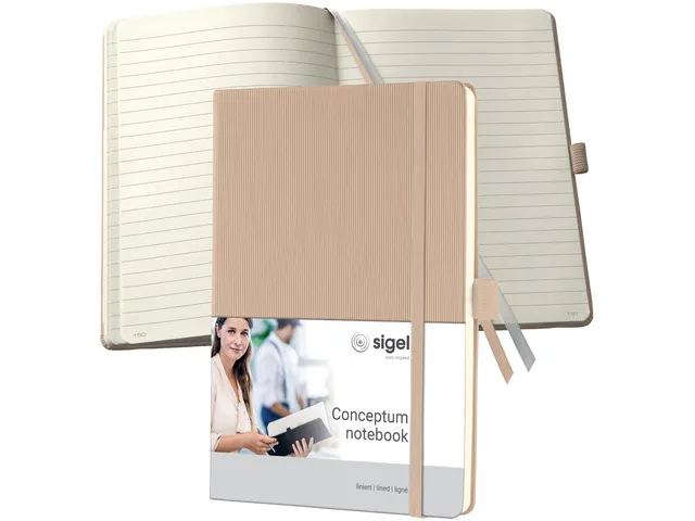 Carnet Conceptum HC beige, A5, 194 pgs, ligné 80gr