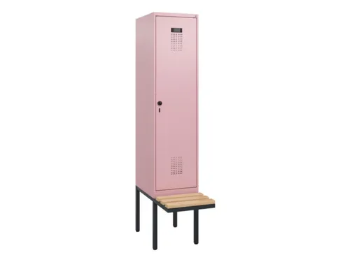 locker met bank,HxBxD 1950x400x815mm,1vak,vak B 400mm,draaigrendel