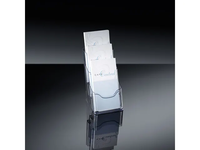 Folderhouder Sigel tafelmodel 3xDIN lang transparant