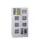 armoire multicases,HxlxP 1518x800x500mm,RAL7035,face avant RAL7016