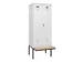 locker met bank,voor scheiding van kleding,HxBxD 2120x800x815mm,2vak