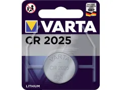 Batterij Varta knoopcel CR2025 lithium blister à 1stuk