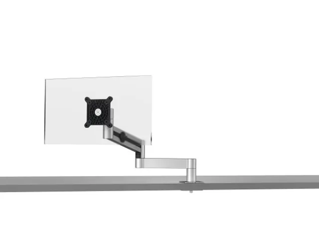 Bras 1 écran Fixation bureau avec passe-câble Argent