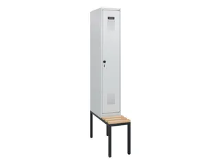 locker met bank,HxBxD 1950x300x815mm,1vak,vak B 300mm,draaigrendel - 2