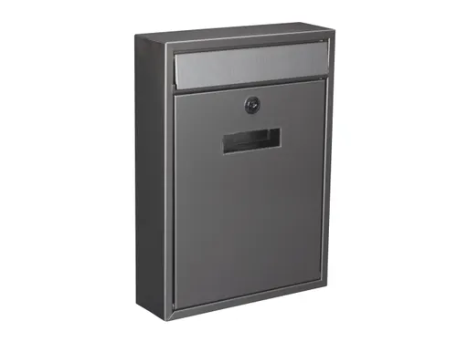 Brievenbus Ibiza Inox Grijs met naamplaatje incl. 2 sleutels 36x26x8cm