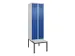 locker met bank,voor scheiding van kleding,HxBxD 2120x600x815mm,2vak