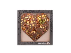 Cœur en chocolat Australian lait et noisettes