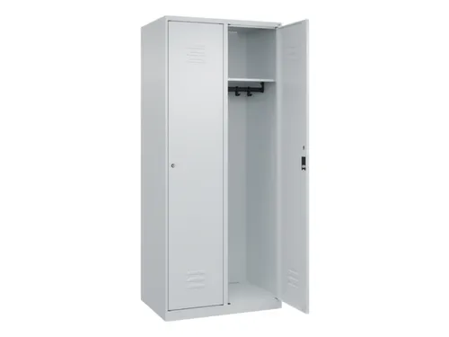 locker,HxBxD 1850x800x500mm,2vak,vak B 400mm,cil.-slot,staand op vloer