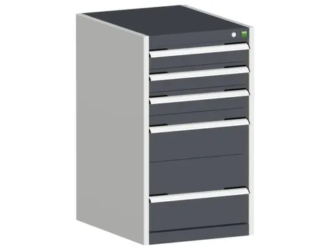 ladekast HxBxD 900x525x525mm 5laden romp RAL7035 front RAL7016