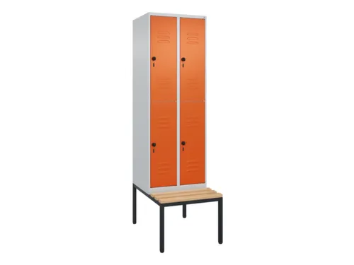 Dubbeldekse dekenkist,HxBxD 2120x600x815mm,2x2vak.,vak B 300mm