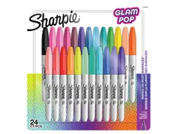 Viltstift Sharpie Glampop fijn assorti blister à 24 stuks