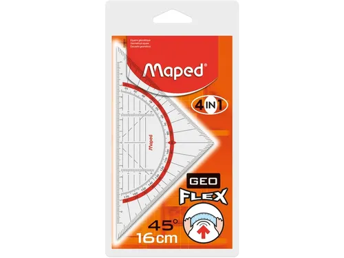 Geodriehoek Maped 028600 16cm Flexibel Transparant