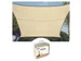 Voile solaire rectangulaire 2x3m Crème