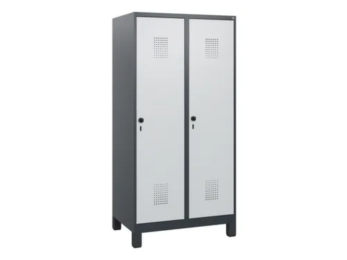 schoollocker,HxBxD 1630x800x500mm,2vak,vak B 400mm,draaigrendel,voeten