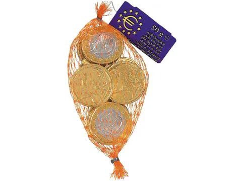 chocolade euromunt Sinterklaas netje 50 g