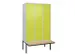 locker voor scheiding van kleding,HxBxD 2120x1200x815mm,3vak