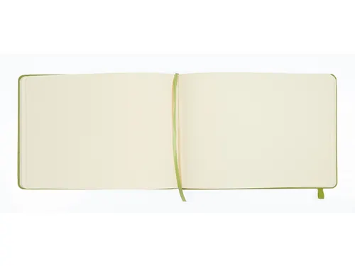 Schetsboek Kangaro A5 landscape lime green PU HC 80 vel 140gr roomwit