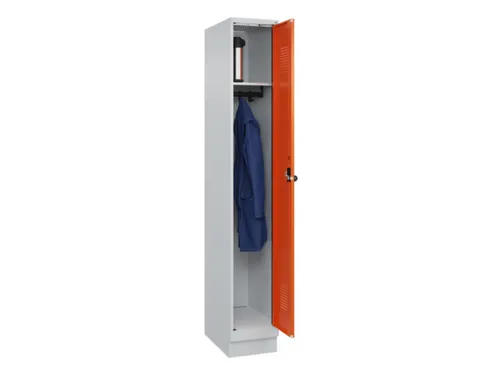 locker,HxBxD 1950x300x500mm,1vak,vak B 300mm,draaigrendel,sokkel