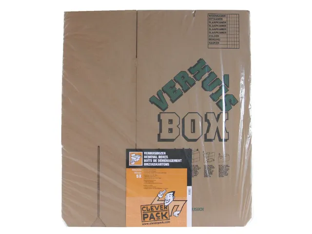 Verhuisdoos CleverPack bedrukt 480x320x360mm pak à 25 stuks