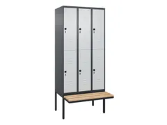 Dubbeldekse dekenkist,HxBxD 2120x900x815mm,3x2vak.,vak B 300mm