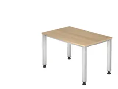 In hoogte verstelbaar bureau,HxBxD 680-760x1200x800mm,blad eiken