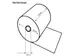 Rouleau terminal carte Quantore 76mmx25m Ø12mm blanc/jaune