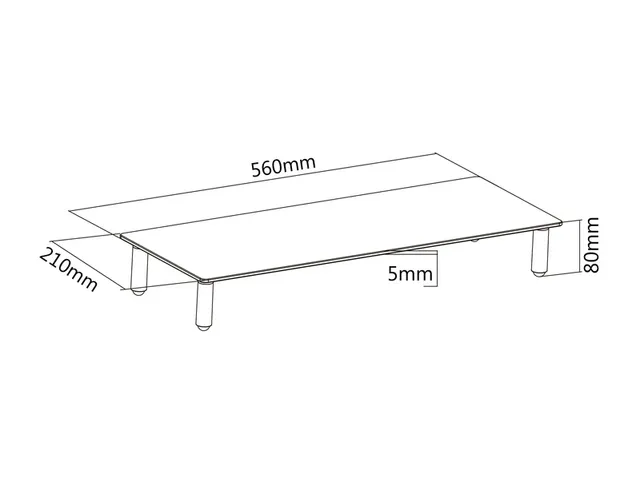 DIGITUS Universele Beeldschermverhoging Glas