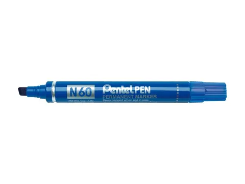 Viltstift Pentel N60 schuin 1.2-6mm blauw