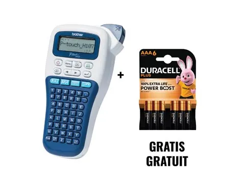 Actie 1x Brother beletteringsysteem + 1x Duracell batterij Plus AAA