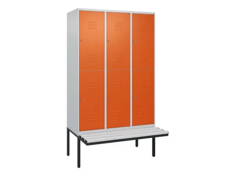 Dubbeldekse dekenkist,HxBxD 2120x1200x815mm,3x2vak.,vak B 400mm