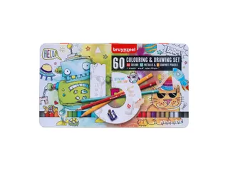 Tekenset Bruynzeel Creatives jonge kunstenaars blik à 60 delen - 1