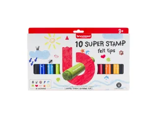 Stempelstift Bruynzeel Kids Super Stamp assorti 10 stuks - 1