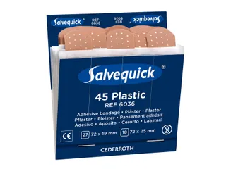 Pleisters Salvequick navulling plastic 6x 45 stuks - 1
