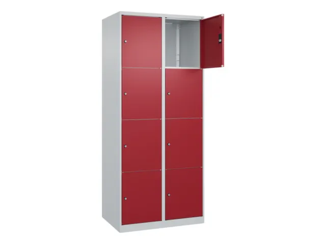 lockerkast,HxBxD 1850x800x500mm,2x4vakken,vak B 400mm,cil.-slot