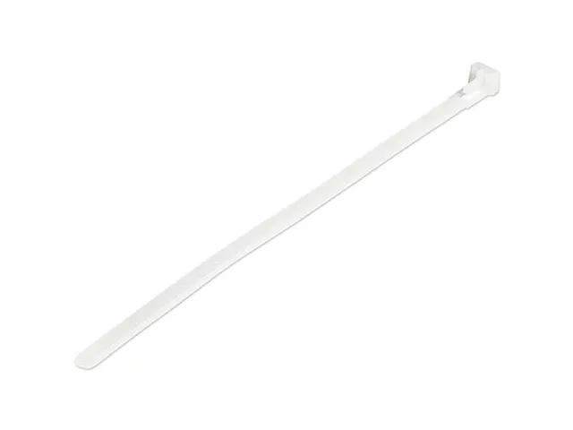 20cm Herbruikbare Kabelbinders wit nylon 100 stuks