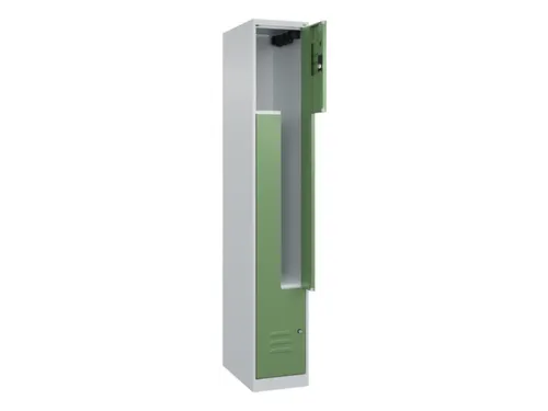 Z-garderobekast,HxBxD 1850x300x500mm,vak B 150/300mm,cil.-slot