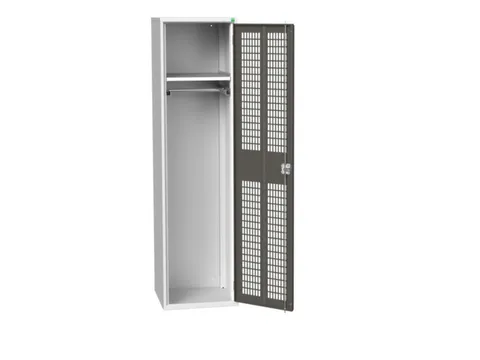 Lockerkast 2000x525x550mm 1 vak, ventilatiedeur, RAL7016