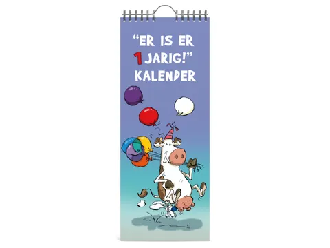 Verjaardagskalender Lannoo Ritstier 130x325 blauw