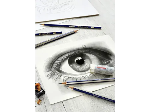 Potlood Faber-Castell 6 hardheden inclusief puntenslijper en gum