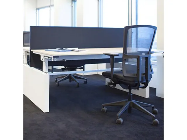 Bureaustoel 300 NEN-EN 1335 Mesh rug zwart kunststof voetkruis Zwart