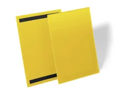 Magnetische documenthouder A4 staand formaat geel