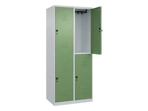 dubbeldekse locker,HxBxD 1850x800x500mm,2x2vak.,vak B 400mm