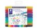 Brushpen Staedtler 3004 lettering duo 0.5-6mm blister à 12st ass - 2